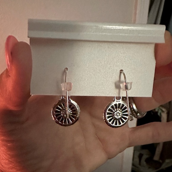 Noa Zuman Pewter Druzy Dangle Earrings Sterling Silver - Picture 4 of 5